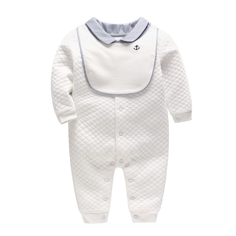 Textured Cotton Sailor Jumpsuit
