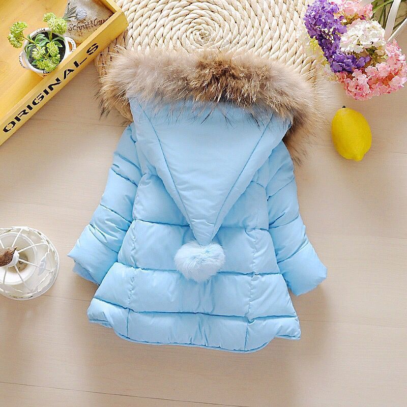 Winter Jacket with Bobble Hood