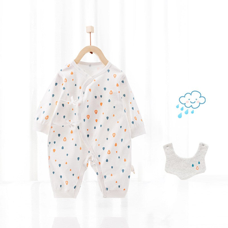 Pattern Romper and Mouth Towel