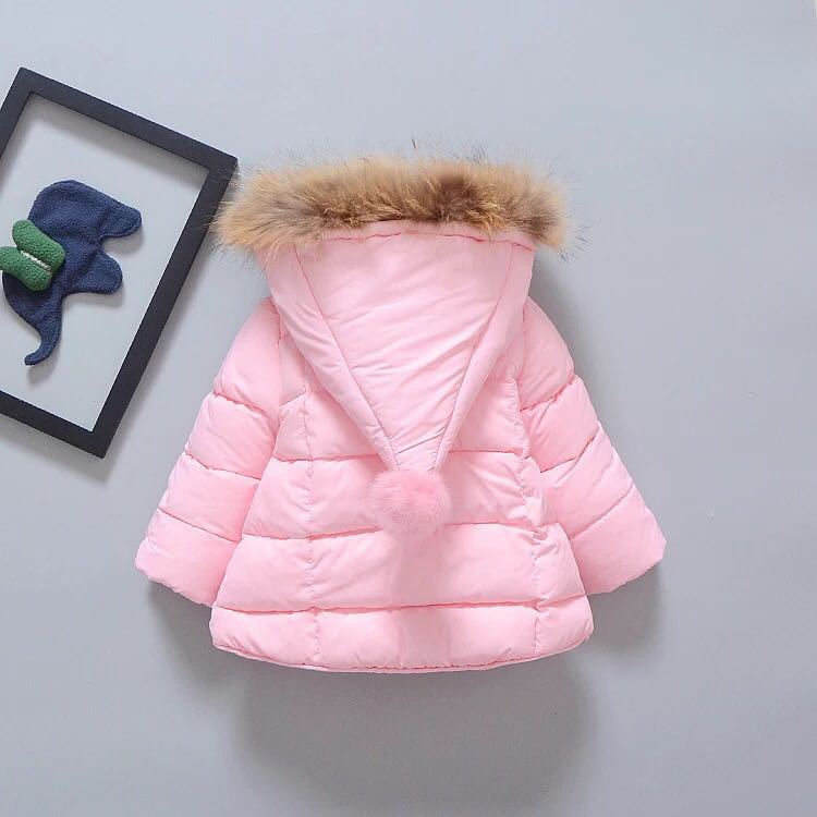 Winter Jacket with Bobble Hood