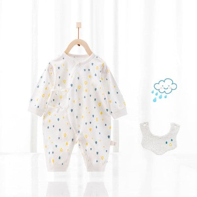 Pattern Romper and Mouth Towel