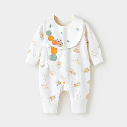 Pattern Romper and Mouth Towel