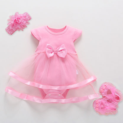 Princess Dress with Bow and Headband