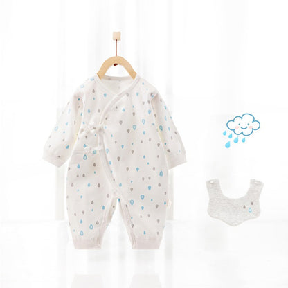 Pattern Romper and Mouth Towel