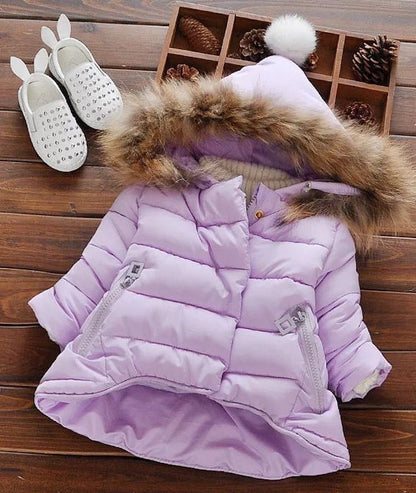 Winter Jacket with Bobble Hood