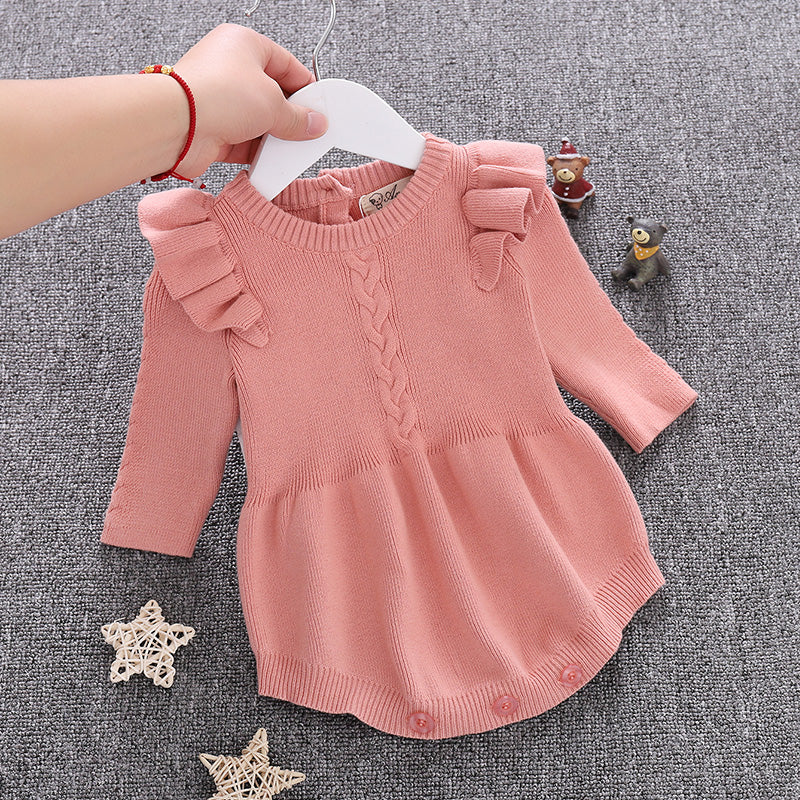 Frilled Cotton Romper