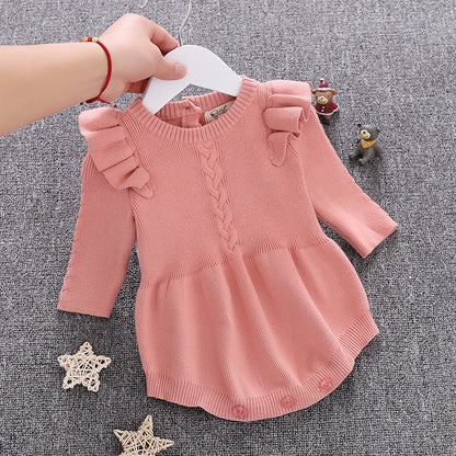 Frilled Cotton Romper