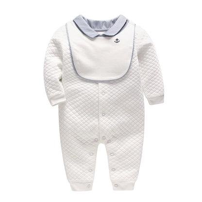 Textured Cotton Sailor Jumpsuit