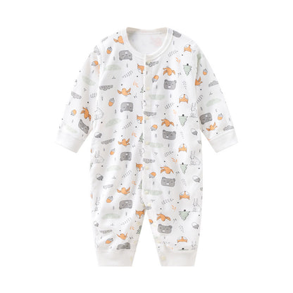 Jumpsuit Front Button Patterned