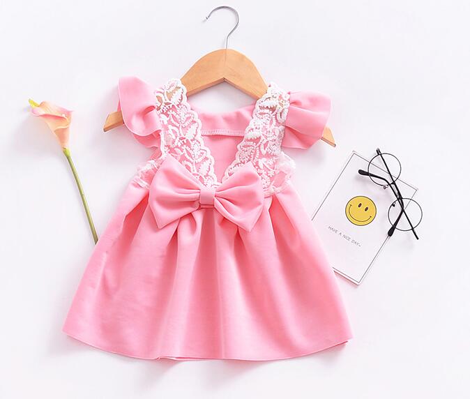 Frilled Dress with Bow