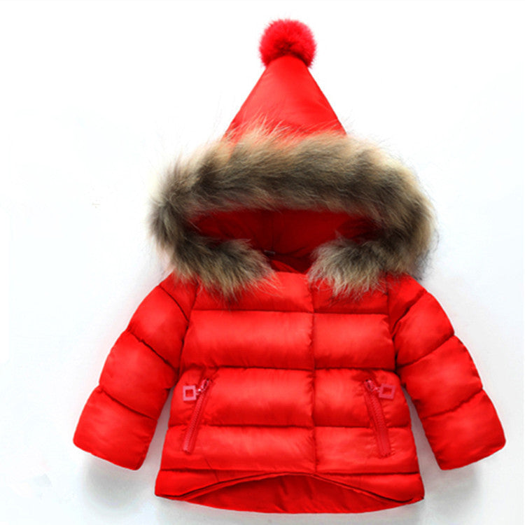 Winter Jacket with Bobble Hood