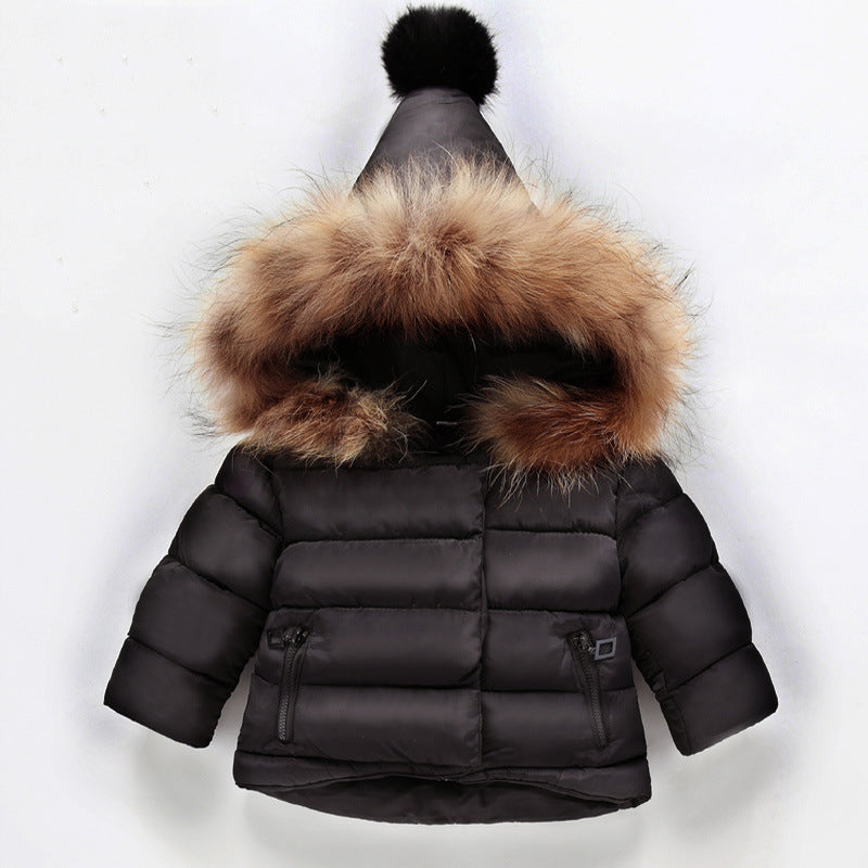 Winter Jacket with Bobble Hood