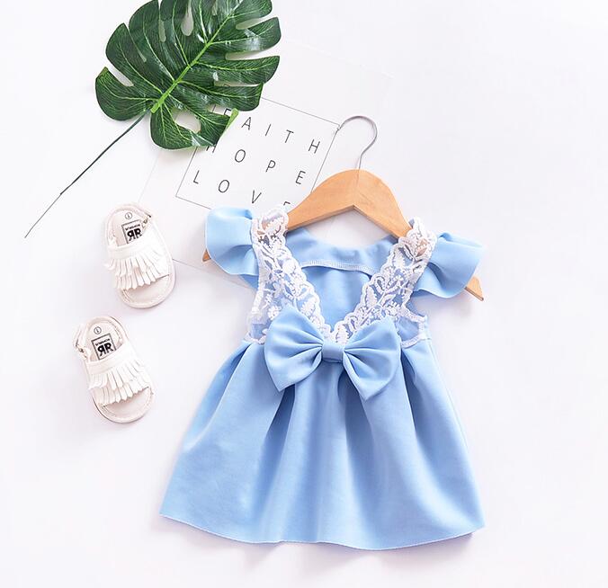 Frilled Dress with Bow