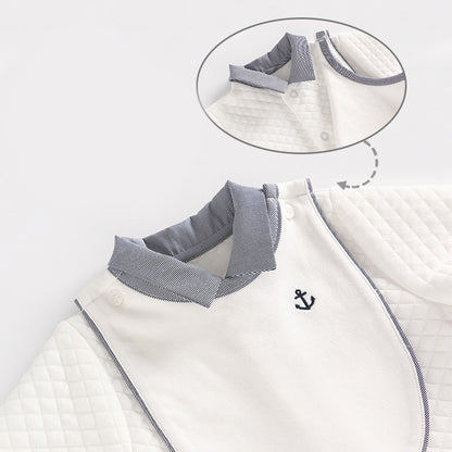 Textured Cotton Sailor Jumpsuit