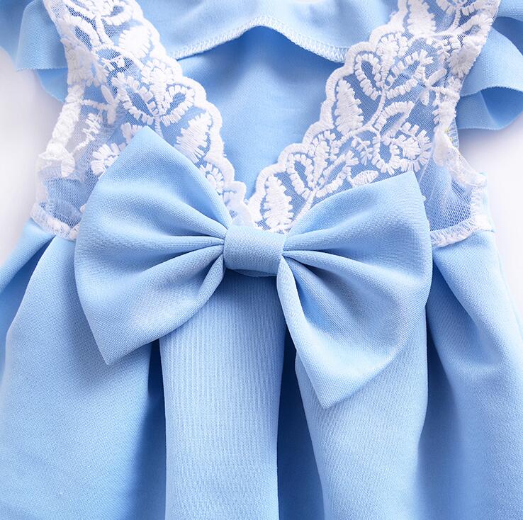 Frilled Dress with Bow