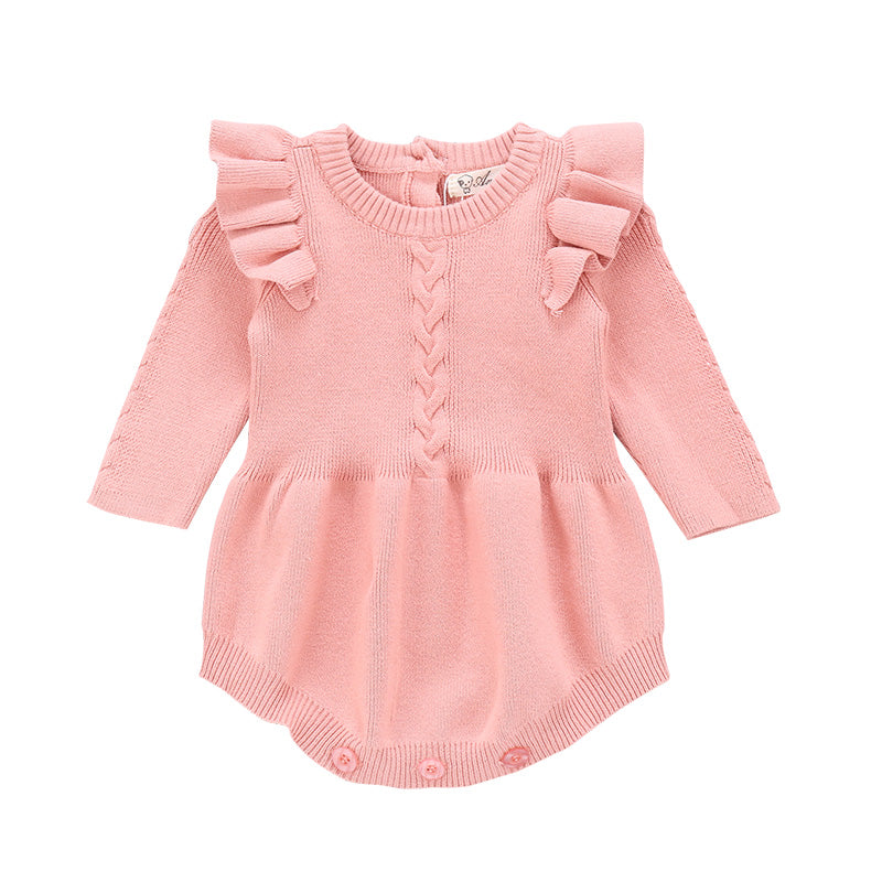 Frilled Cotton Romper