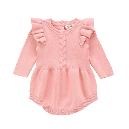 Frilled Cotton Romper