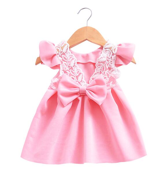 Frilled Dress with Bow