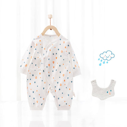 Pattern Romper and Mouth Towel