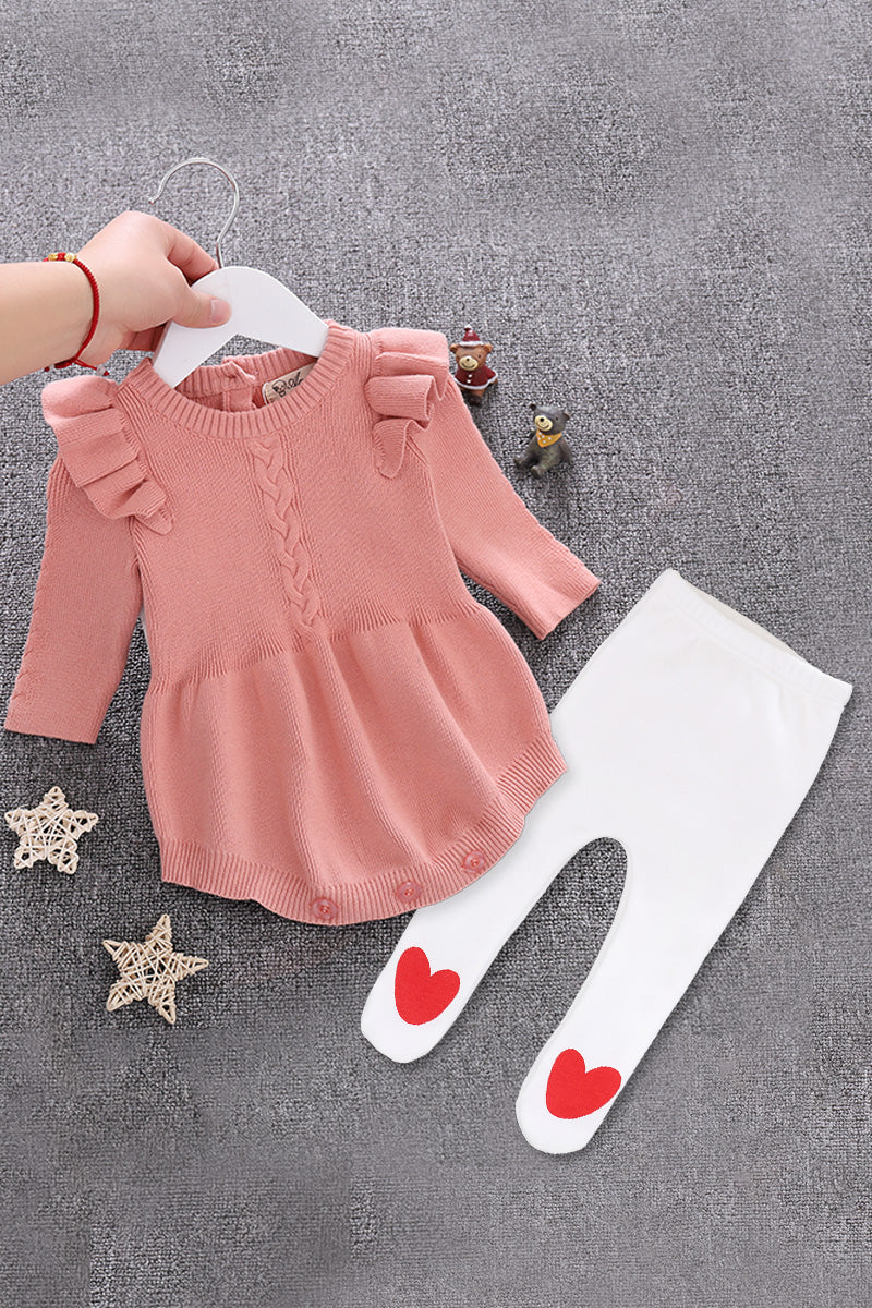 Frilled Cotton Romper