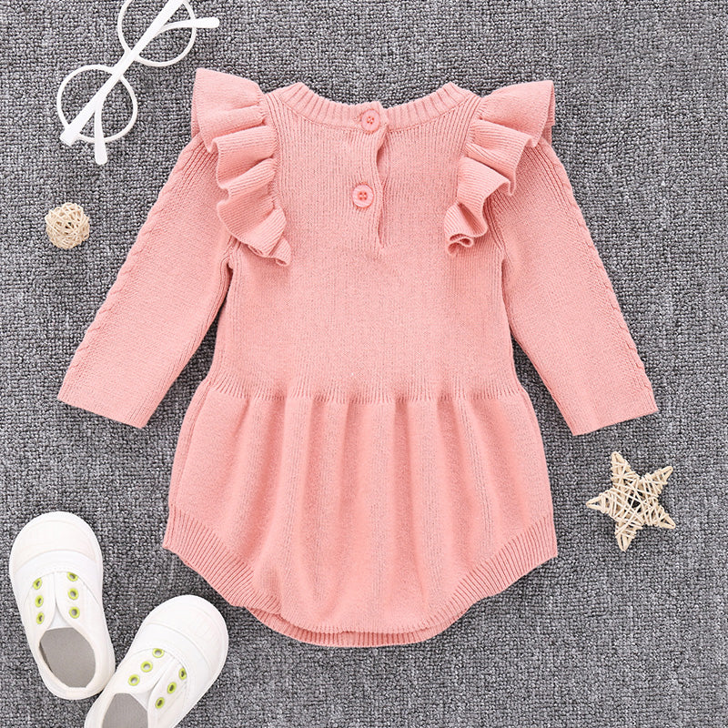 Frilled Cotton Romper