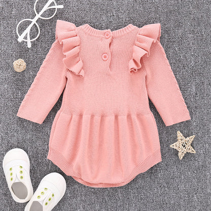 Frilled Cotton Romper