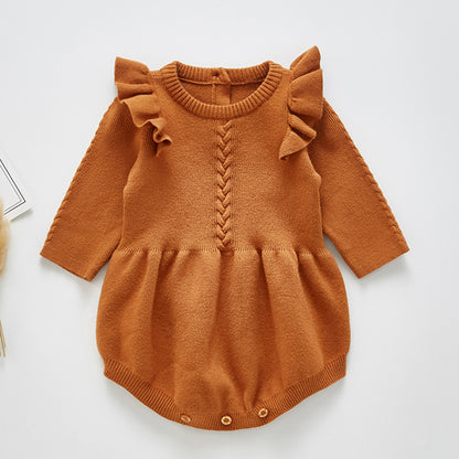 Frilled Cotton Romper