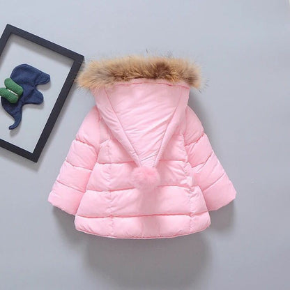 Winter Jacket with Bobble Hood