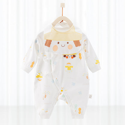 Pattern Romper and Mouth Towel