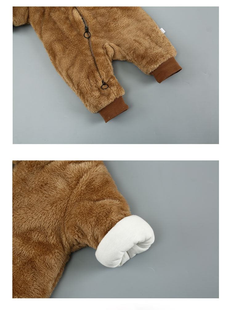 Woolly Cotton Animal Winter Onesie