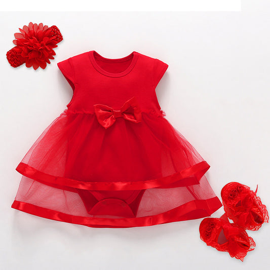Princess Dress with Bow and Headband