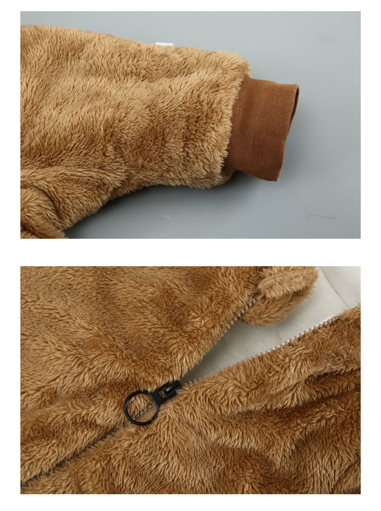 Woolly Cotton Animal Winter Onesie