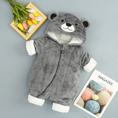 Woolly Cotton Animal Winter Onesie
